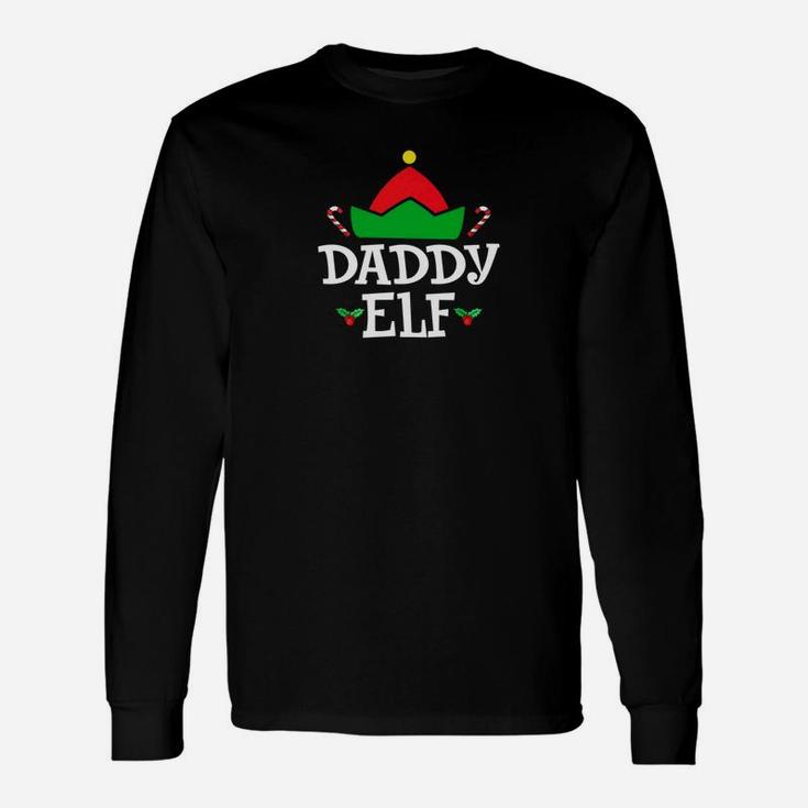 Elf Daddy Matching Group Christmas Pajama Long Sleeve T-Shirt