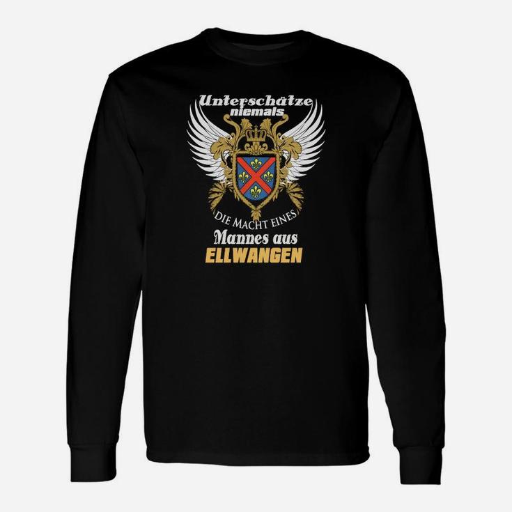 Ellwangen Stolz Langarmshirts mit Adler Wappen Design, Lokalpatriot Mode