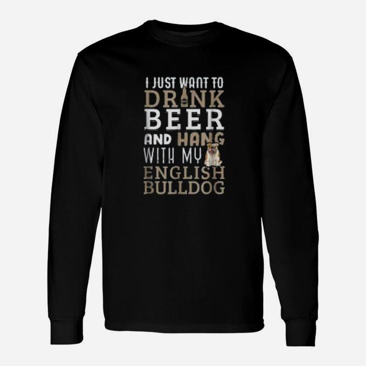 English Bulldog Dad British Dog Lover Long Sleeve T-Shirt