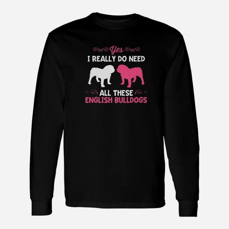 English Bulldog Dog Breed Lover Puppy Pink Long Sleeve T-Shirt