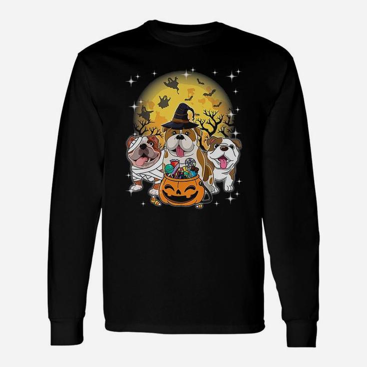 English Bulldog Halloween Long Sleeve T-Shirt