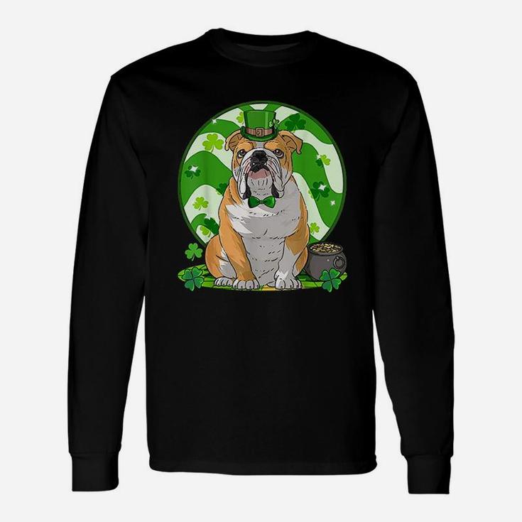 English Bulldog St Patricks Day Long Sleeve T-Shirt