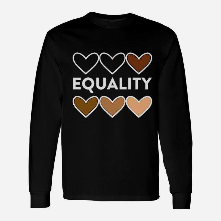 Equality Hearts Civil Rights Equal Graphic Long Sleeve T-Shirt
