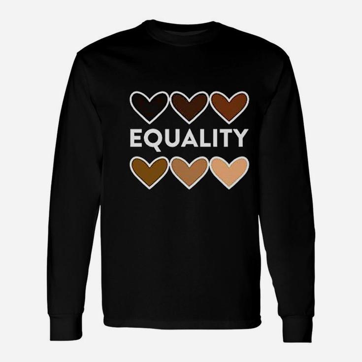 Equality Hearts Civil Rights Equal Graphic Long Sleeve T-Shirt