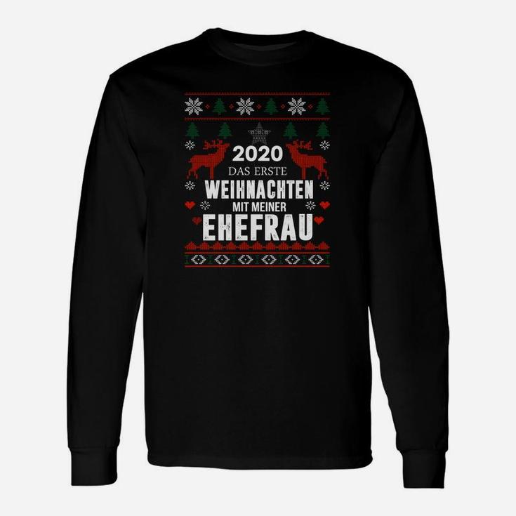 Erstes Weihnachten mit Ehefrau 2020 Langarmshirts, Weihnachtsmotiv Paare