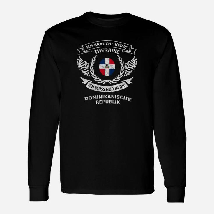 Exklusives Dominikanisches Republik Therapie Retro T- Langarmshirts