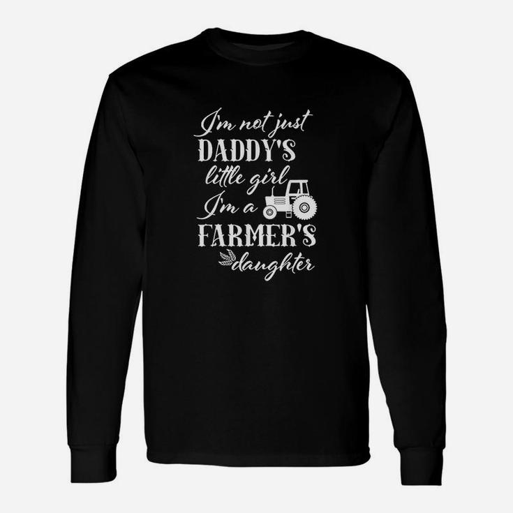 Farmers Daughter Daddys Little Girl Farm Tractor Long Sleeve T-Shirt