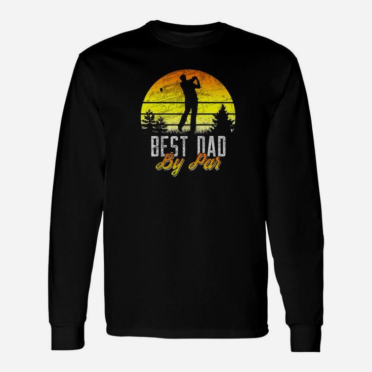 Fathers Day Best Dad By Par Golf Pun Golfer Premium Long Sleeve T-Shirt