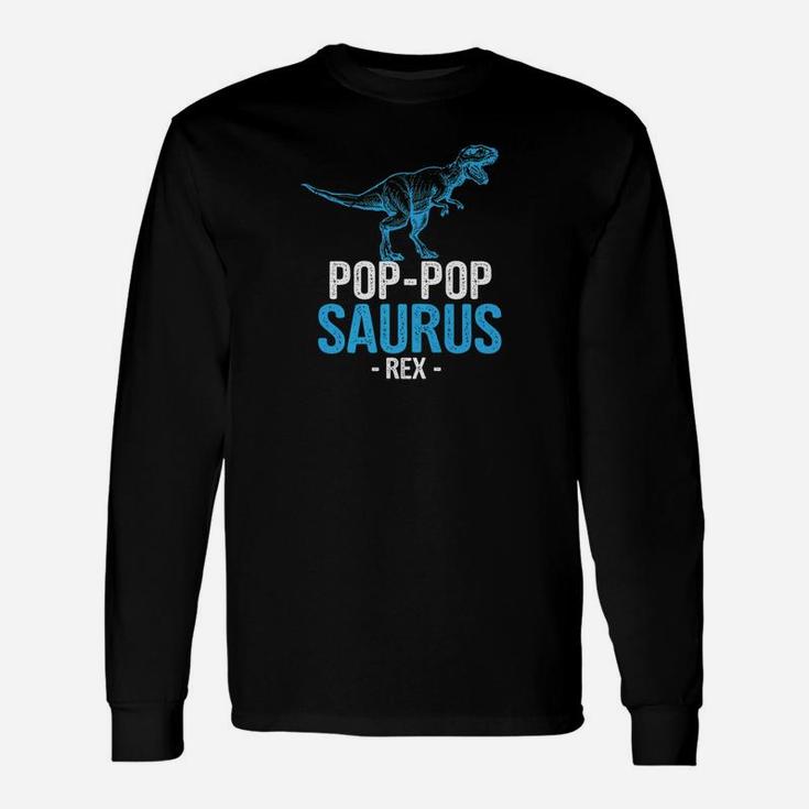 Fathers Day For Grandpa Poppop Saurus Rex Premium Long Sleeve T-Shirt