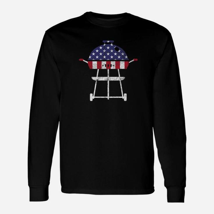 Fathers Day July 4th Grill Grilling Dad Retro Premium Long Sleeve T-Shirt