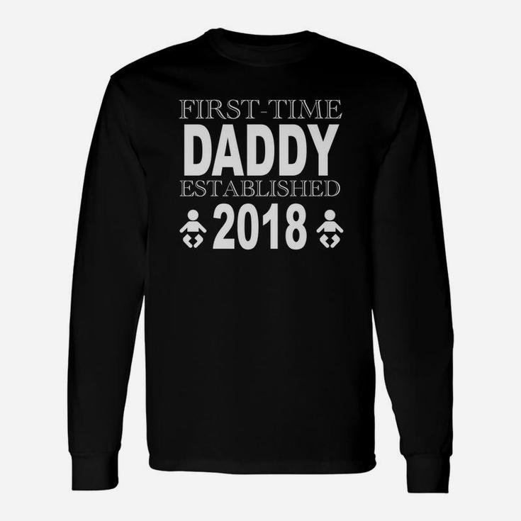 Fathers Day New Daddy First Time Dad Idea Long Sleeve T-Shirt
