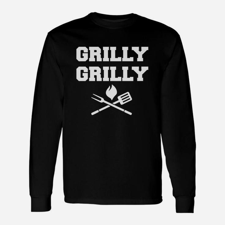 Fathers Day Shirt Dad Grilling Grilly Grilly Long Sleeve T-Shirt