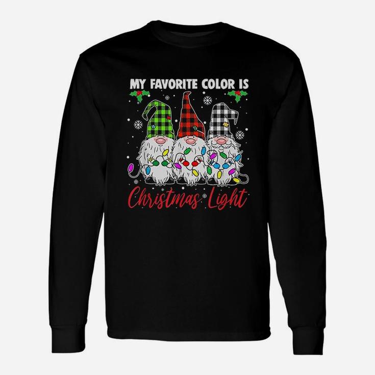 My Favorite Color Is Christmas Lights Christmas Long Sleeve T