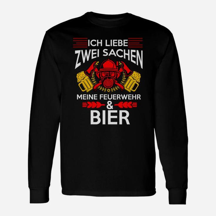 Feuerwehrmann Bierliebhaber Langarmshirts, Lustiges Design für Feuerwehr