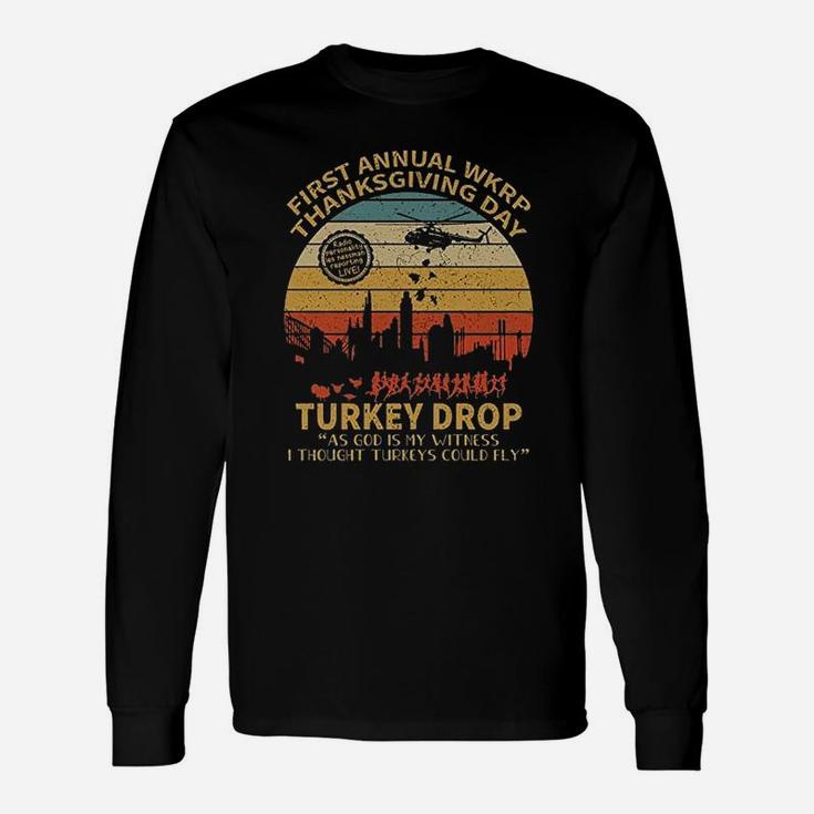 First Annual Wkrp Turkey Drop Vintage Thanksgiving Day Long Sleeve T-Shirt