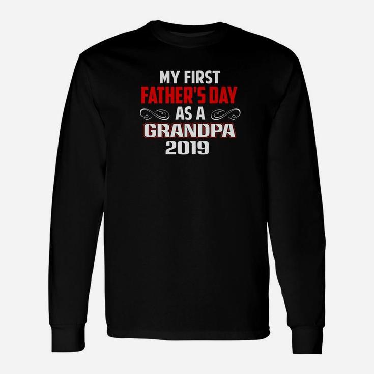 My First Fathers Day As A Grandpa 2019 Fathers Day Premium Long Sleeve T-Shirt