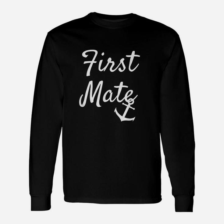 First Mate Matching Couple Cruise Boating Long Sleeve T-Shirt