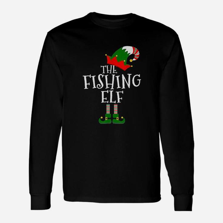The Fishing Elf Matching Group Christmas Long Sleeve T-Shirt