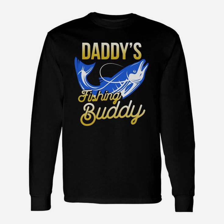 Fitted Daddys Fishing Buddy Shirt Fishing Nature Long Sleeve T-Shirt
