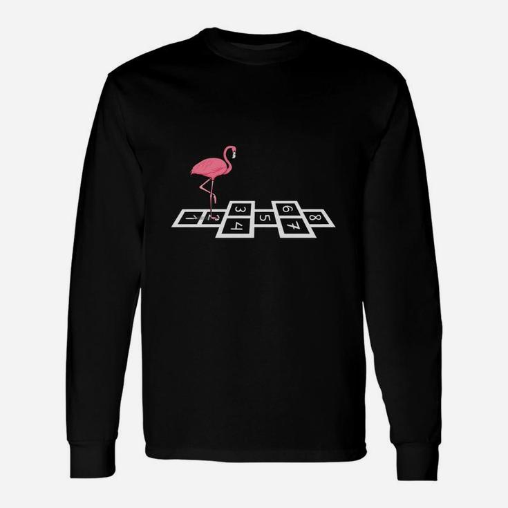 Flamingo Hopscotch Long Sleeve T-Shirt