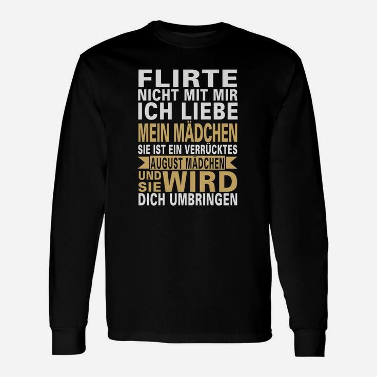 Flirte Nicht Mit Mir August Mädchen Langarmshirts