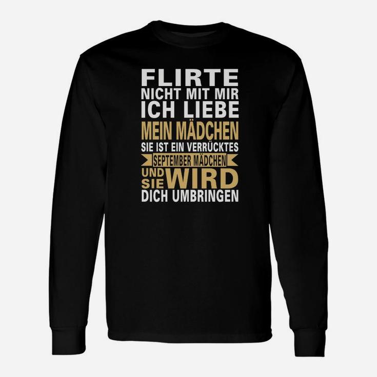 Flirte Nicht Mit Mir September Mädchen Langarmshirts