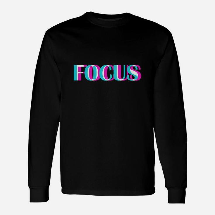Focus Optical Illusion Trippy Anaglyph Photography Long Sleeve T-Shirt