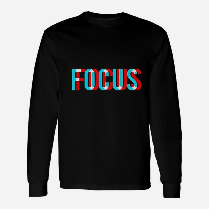 Focus Optical Illusion Trippy Motivational Long Sleeve T-Shirt