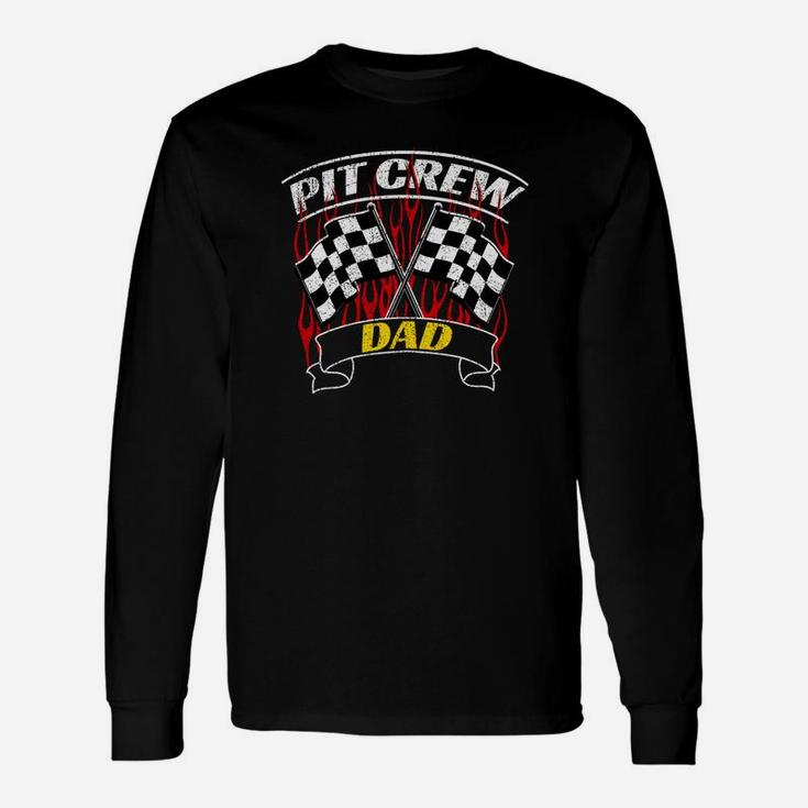 Formula Racing Pit Crew Team Member Dad Drag Long Sleeve T-Shirt