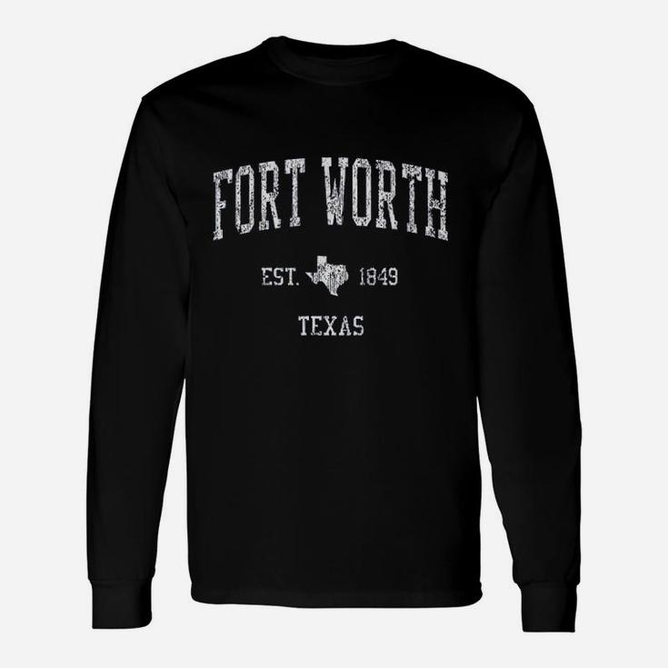 Fort Worth Texas Vintage Sports F. Worth Long Sleeve T-Shirt
