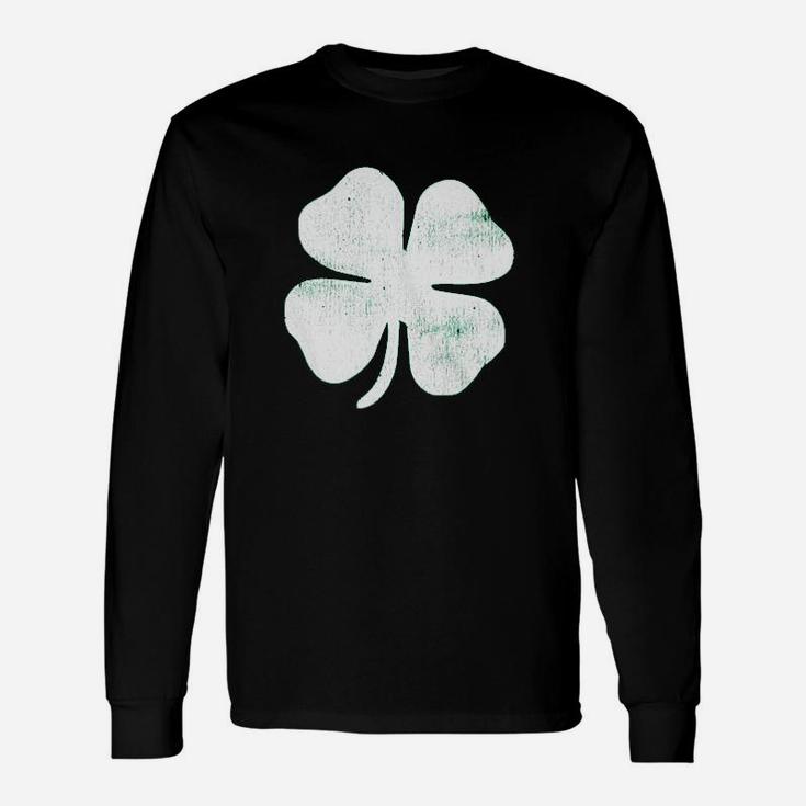 Four Leaf Clover Saint Patricks Day Shamrock Lucky Irish Long Sleeve T-Shirt