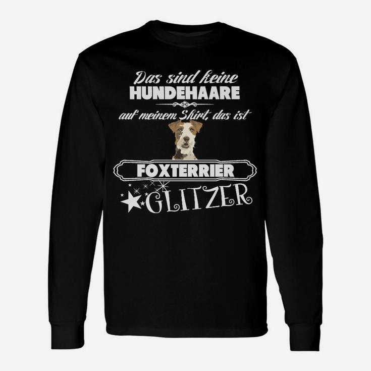 Foxterrier Glitzer Spruch Langarmshirts, Mode für Hundefans