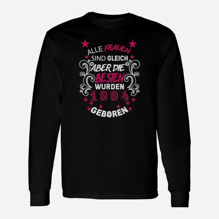 Frauen 1990 Geburtsjahr Motto Schwarzes Langarmshirts, Beste Geburtstag Tee