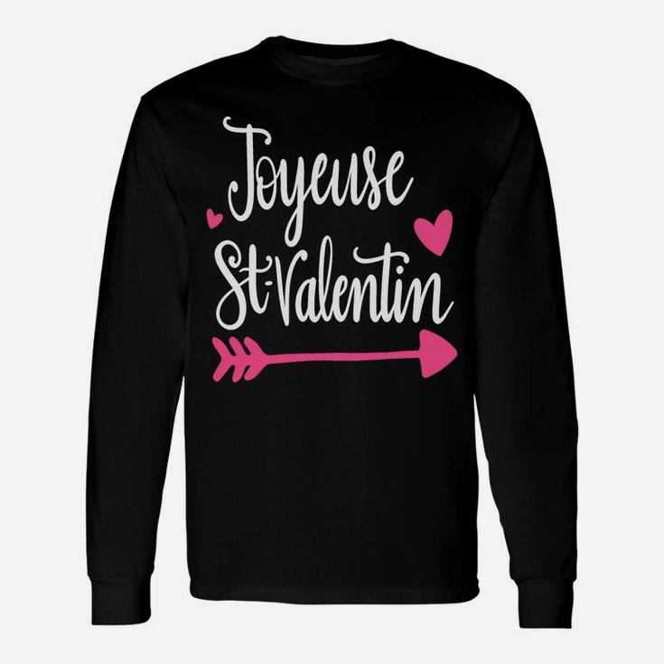 French Teacher Valentines Day Joyeuse Saint Valentin Long Sleeve T-Shirt