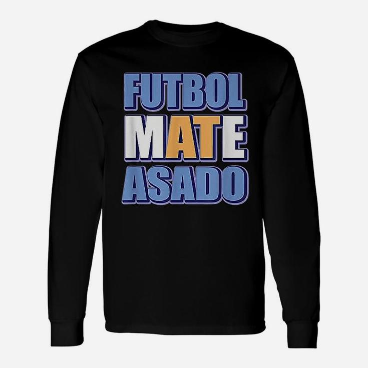 Futbol Mate Asado Vintage Argentina Long Sleeve T-Shirt