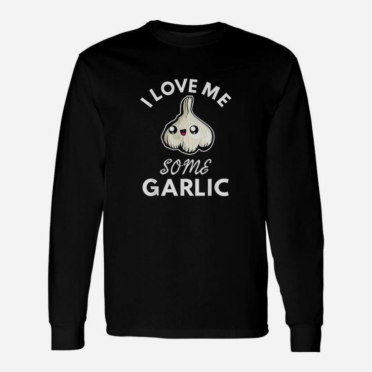 Garlic Lover I Love Me Some Garlic Cute Chef Cook Food Long Sleeve T-Shirt