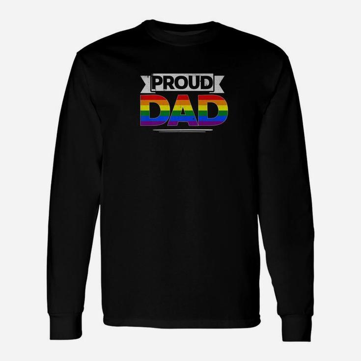 Gay Pride Shirt Proud Dad Lgbt Parent Fathers Day Long Sleeve T-Shirt
