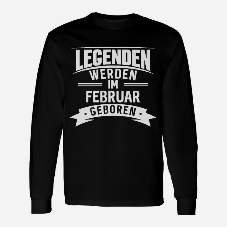 Geboren Februar Geburtstag Geburt Langarmshirts