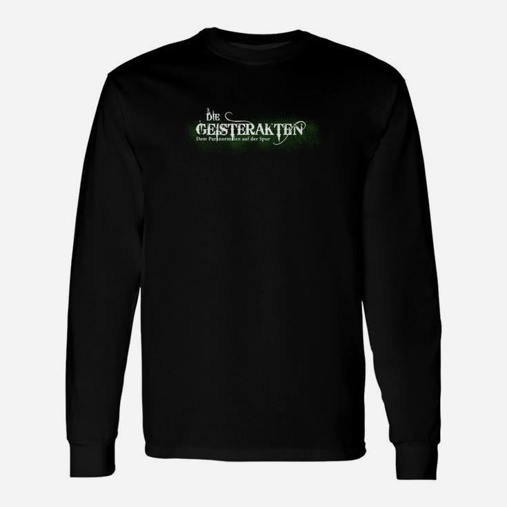 Geisterjäger-Logo Schwarzes Langarmshirts, Design für Paranormale Fans