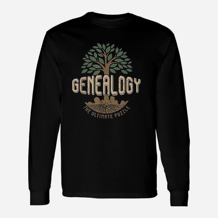 Genealogist Historian Genealogy The Ultimate Puzzle Long Sleeve T-Shirt