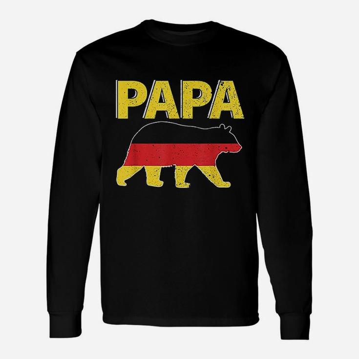 Germany Flag Papa Bear German Dad Fathes Day Long Sleeve T-Shirt