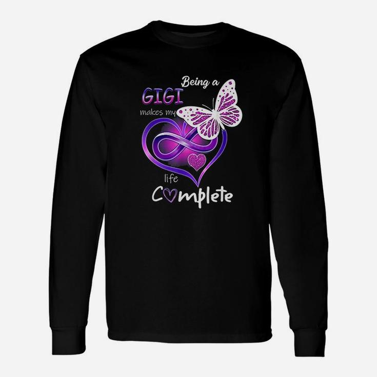 Being A Gigi Makes My Life Complete Butterfly Gigi Long Sleeve T-Shirt