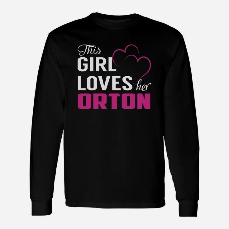 This Girl Loves Her Orton Name Shirts Long Sleeve T-Shirt
