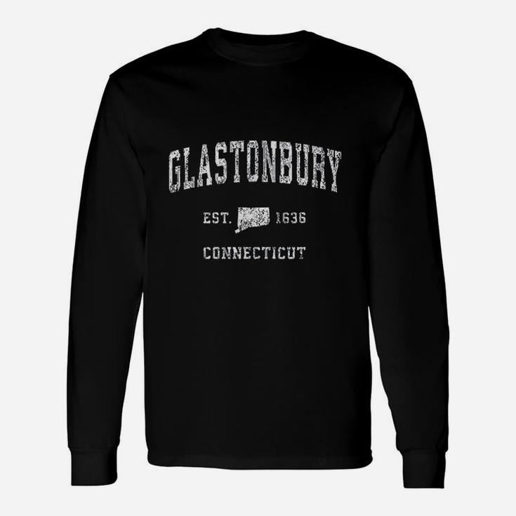 Glastonbury Connecticut Ct Vintage Athletic Sports Design Hoodie