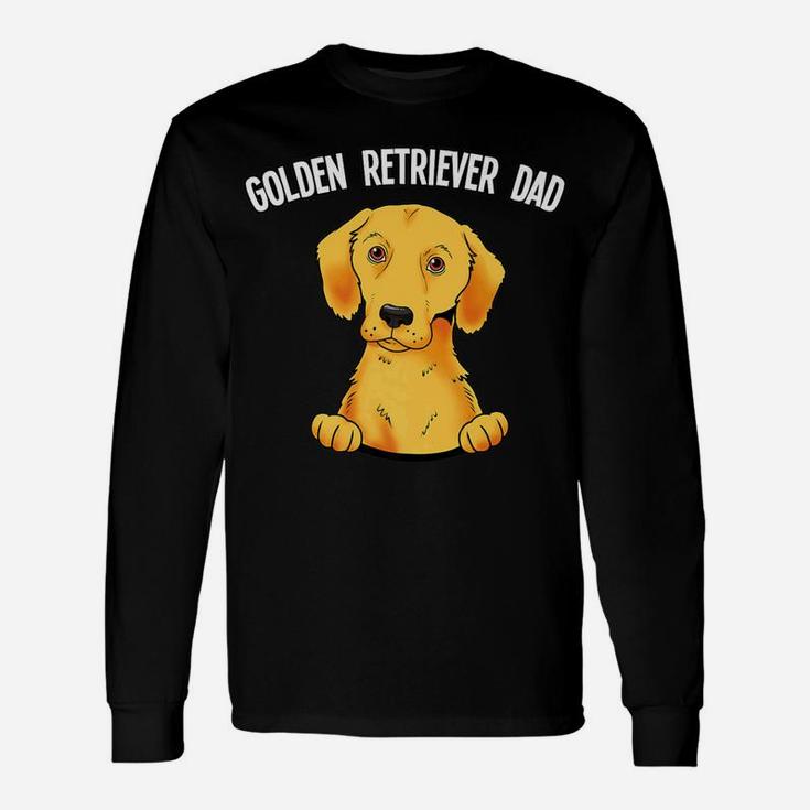 Golden Retriever Dad Gif Cute Golden Dog Lover Tee Long Sleeve T-Shirt