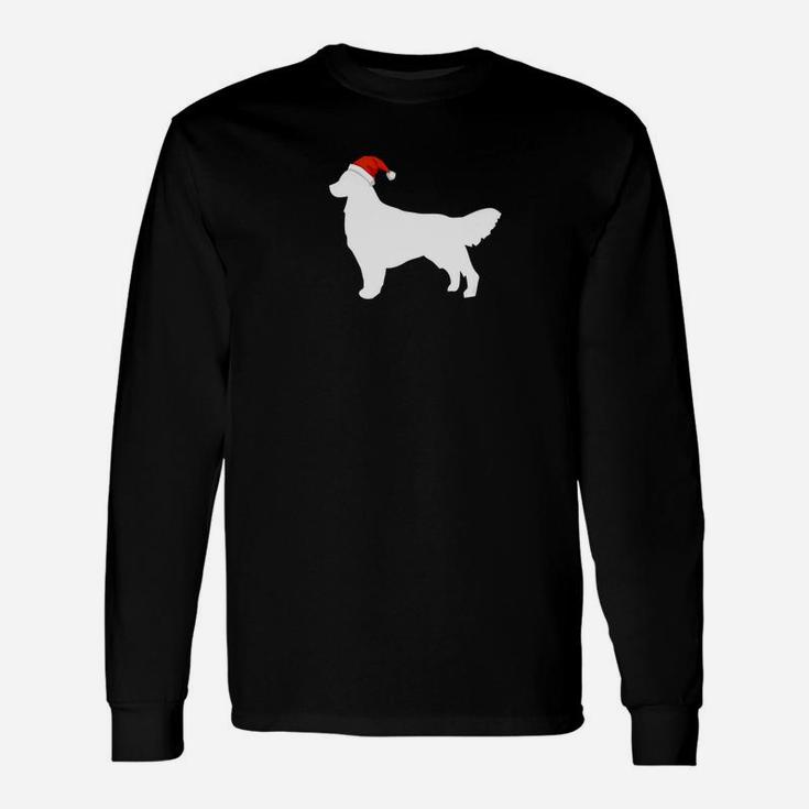 Golden Retriever Santa Hat Christmas Dog Long Sleeve T-Shirt