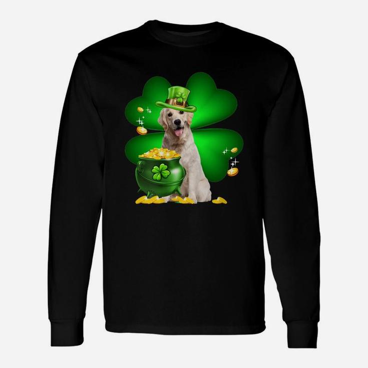 Golden Retriever Shamrock St Patricks Day Irish Great Dog Lovers Long Sleeve T-Shirt