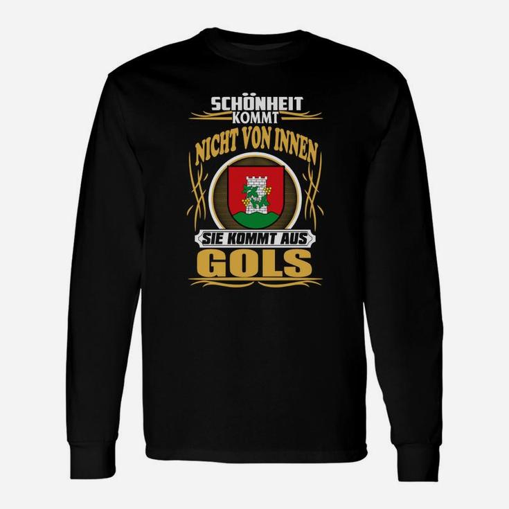 Gols Stolz Langarmshirts mit Schönheit-Spruch & Wappen-Design