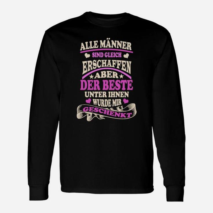 Grafik-Langarmshirts Männer, 'Beste Geschenk' Spruch - Einzigartiges Design