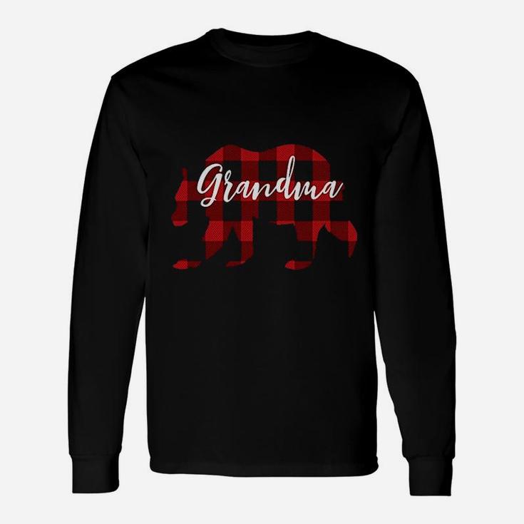 Grandma Bear Grandma Christmas Plaid Long Sleeve T-Shirt